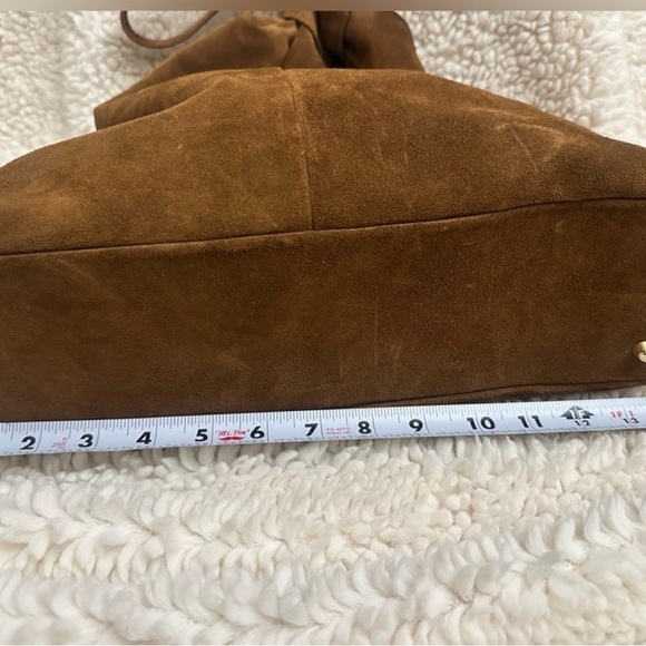 DIVINA FIRENZE Cuoio Italian Suede Slouchy Knot Hobo Bag - Picture 6 of 7